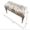 EASTERNRUGARTS Ottoman Bench with Mosaic Animal Print Rug Upholstered Handmade Wood Work for Boho Farmhouse Kitchen Dining Room Entryway Footstool Livingroom Bedroom, Coffee Bench (Era-73, 18x18x48) view 3