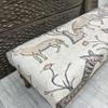 EASTERNRUGARTS Ottoman Bench with Mosaic Animal Print Rug Upholstered Handmade Wood Work for Boho Farmhouse Kitchen Dining Room Entryway Footstool Livingroom Bedroom, Coffee Bench (Era-73, 18x18x48) view 4