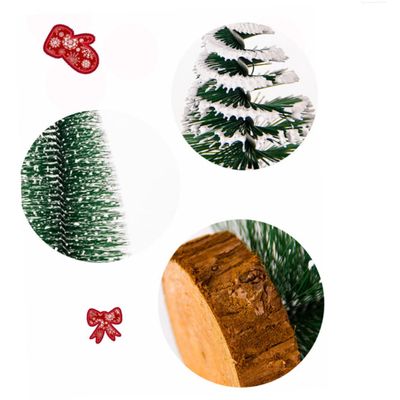 Beatifufu Artificial Mini Christmas Tree Mini Christmas Tree Table Top Portable Desktop Decor