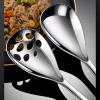 Cooking Spoons Spoon 304 Stainless Steel Household Sharing Spoon Long Handle Cafeteria Communal Leakage Spoon Large Eating Table Spoons (Color : C) view 4