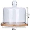 Cake Holders Tableware Steak Plate Dim Sum Plate with Lid Cake Stand Set Party Biscuit Bread Tasting Tray Glass Decorative Serving Tray (Size : 262612CM) (21 * 21 * 10CM) () view 2