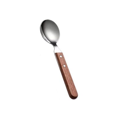 Cooking Spoons 304 stainless steel spoon household soup high value cute eating spoon Table Spoons (Color : A, Size : Small)