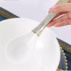 Cooking Spoons Large gold-plated bone china spoon ceramic soup spoon household long-handled Damascus spoon Table Spoons view 4