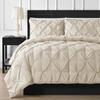 Premium Quality 120x120 Super King Plus Ivory Pinch Pleated Duvet Cover Set Zipper Closure & Corner Ties Easy Fit,Breathable 800-TC Pillow Sham 2pc100% Egyptian Cotton view 1