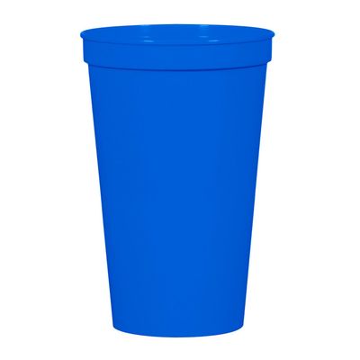PromotionPros Reusable Stadium 5 1/2" Cold 22oz Plastic Party Cup - Customized With Text Name or Personalized Image $0.92 Each - Sold in Pack of 500-Blue