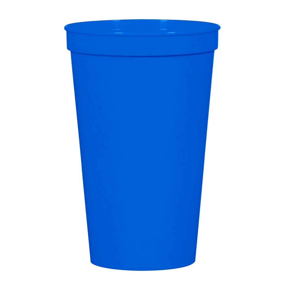 PromotionPros Reusable Stadium 5 1/2" Cold 22oz Plastic Party Cup - Customized With Text Name or Personalized Image $0.92 Each - Sold in Pack of 500-Blue