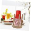 Beatifufu Wooden Disposable Paper Cup Rack Multi-functional Cup Display Shelf for Organized Storage for Home Parties Events and Coffee Shops Single Slot view 3