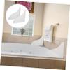 Beatifufu Acrylic Bathtub Guard Shower Splash Barrier Drain Hair Catcher Boys and Girls Bathroom Accessories Easy Install view 2