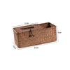 Beatifufu 1pc Seagrass Woven Tissue Holder Lid Handmade Storage Box for Remote Control Office Supplies Bathroom and Desk Organization Stylish Compartment Design view 2