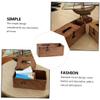 Beatifufu 1pc Seagrass Woven Tissue Holder Lid Handmade Storage Box for Remote Control Office Supplies Bathroom and Desk Organization Stylish Compartment Design view 3