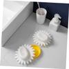 Beatifufu 4pcs Floral Bathroom Soap Dish Daisy Shape Soap Stand Drainable Holder Rack for Bathroom Kitchen view 3