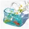 AKYLDI Glass Purse Vase, Glass Vases with Air Bubbles Bubbles Within Flower Vase Purse Vase with Fish Bowl, for Home Dcor,Enterpiece,Events,Office,Garden,Wedding,Style2-Green view 1