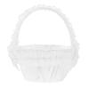 SHOWERORO Wedding Flower Basket Lace for Flower Girls Lightweight and Stylish Petal Holder for Weddings Celebrations and Special Occasions Versatile Container for Candies and More view 1