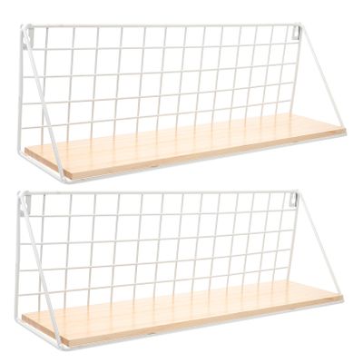 Beatifufu 2pcs Bathroom Storage Mount No Drilling Space Saver Elegant Functional