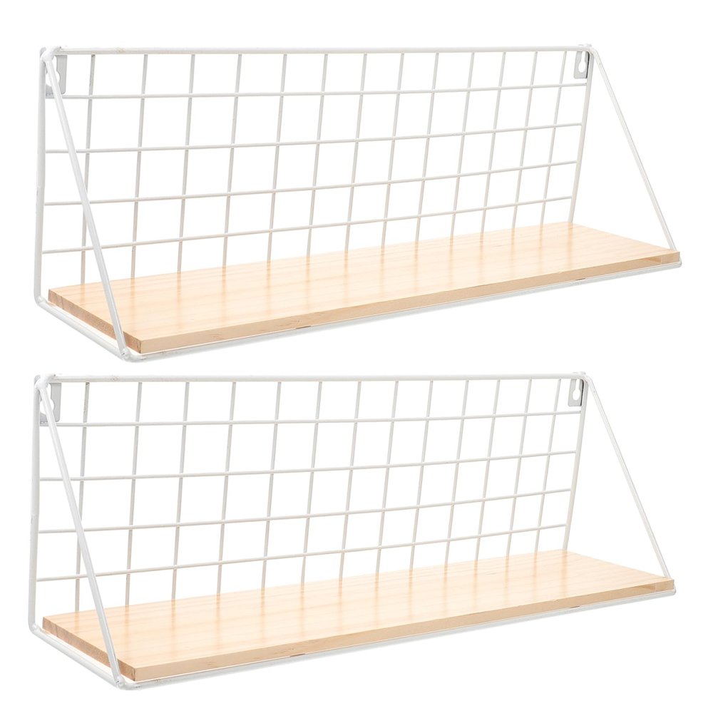 Beatifufu 2pcs Bathroom Storage Mount No Drilling Space Saver Elegant Functional
