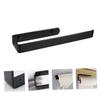 SHOWERORO Stainless Steel Paper Holder Wall-Mounted Rack for Kitchen and Bathroom Space-Saving Design Easy Installation Elegant Black Finish No Drilling Required view 3