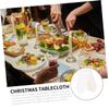 SHOWERORO 1pc Christmas Themed Table Runner Premium Table Cover for Dining Kitchen and Holiday Decor Delicate Foil Christmas Tree Design for Parties and Gatherings view 3