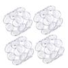 SHOWERORO 8pcs Sparkly Crystal Metal Napkin Rings for Weddings and Parties Elegant Silver Serviette Buckles for Table Decorations Design for Centerpieces and Special Events view 1