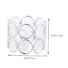 SHOWERORO 8pcs Sparkly Crystal Metal Napkin Rings for Weddings and Parties Elegant Silver Serviette Buckles for Table Decorations Design for Centerpieces and Special Events view 2