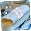 SHOWERORO 8pcs Sparkly Crystal Metal Napkin Rings for Weddings and Parties Elegant Silver Serviette Buckles for Table Decorations Design for Centerpieces and Special Events view 3