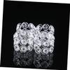 SHOWERORO 8pcs Sparkly Crystal Metal Napkin Rings for Weddings and Parties Elegant Silver Serviette Buckles for Table Decorations Design for Centerpieces and Special Events view 4