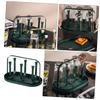 SHOWERORO 1set Nordic Style Cup Holder with Drain Tray Multi-Functional Tea and Household Cup Display Rack for Kitchen Counter Table Cabinet Storage view 4
