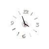 BIUDECO Frameless Wall Clock Silent Movement Modern Art Acrylic Sticker for Home Decor Living Room and Bedroom Silver Easy to Install view 1