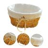 BIUDECO Woven Bread Basket Cloth Liner Chic Storage for Fruits and Vegetables Handmade Natural Decor for Kitchen Countertop Small for Steamed Buns view 2