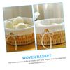 BIUDECO Woven Bread Basket Cloth Liner Chic Storage for Fruits and Vegetables Handmade Natural Decor for Kitchen Countertop Small for Steamed Buns view 4