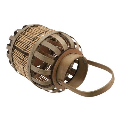 BIUDECO Vintage Style Straw Wind Lantern Candlestick Lantern Home Decor for Christmas Party