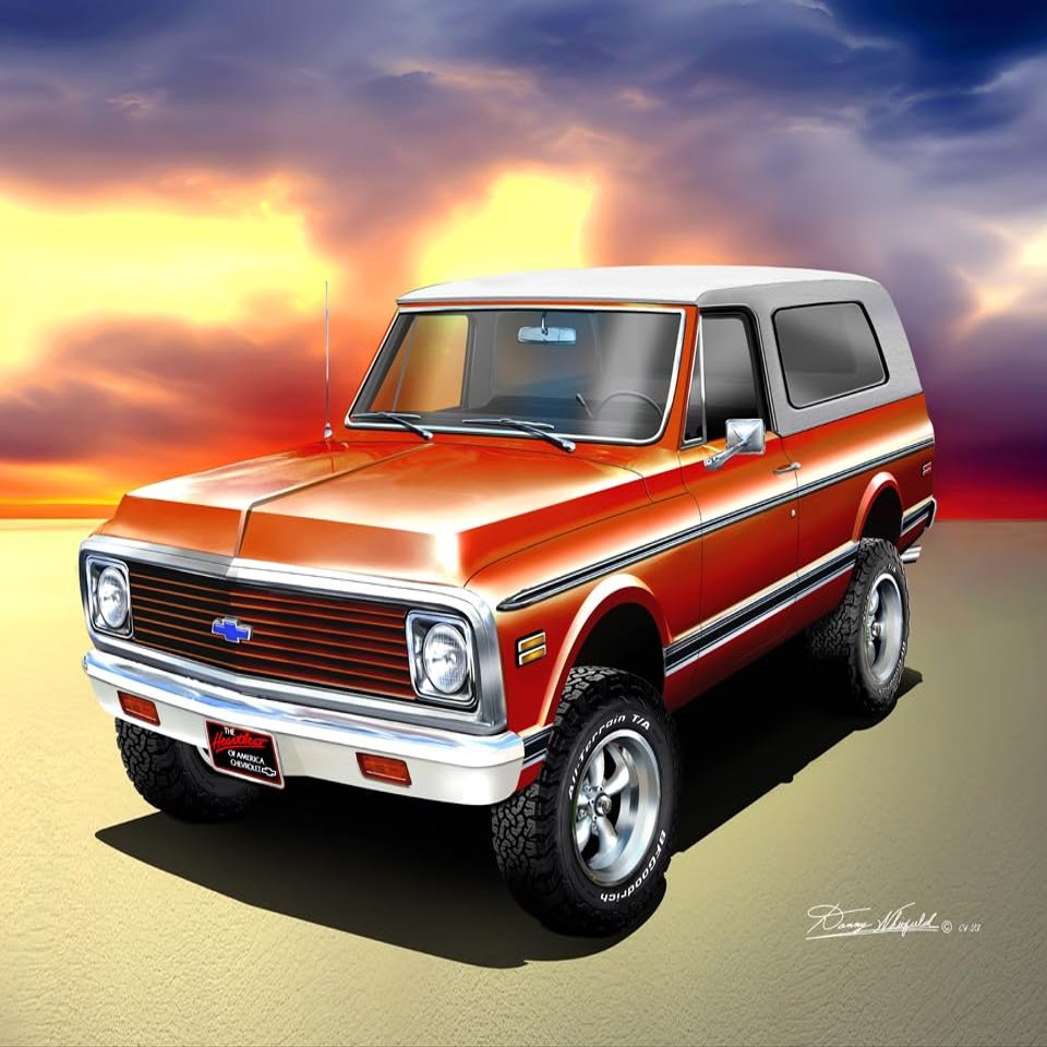 1972 Custom Chevy Blazer Copper Red | Fine Art Print By Danny Whitfield Size 20 x 24