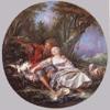 Toperfect Oil Painting on Canvas - 23 Famous Wall Art - Shepherd and Shepherdess Reposing Francois Boucher classic Rococo -05, $50-$2000 Hand Painted by Art Academies' Teachers view 1