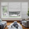 UrMoon Cordless Roman Shades for Window Fabric Blackout Roman Blinds Room Darkening Blinds Thermal Insulated Window Treatment for Home Living Room (Silver Gray, 59" W x 64" H) view 2