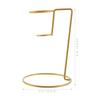 MAGICLULU Ice Cream Cone Holder Stand, Metal Single Waffle Rack for Sushi Hand Rolls, Iron Dessert Display Support for Shops and Home Kitchen, 6.05 x 4.05 Inch, Gold Finish view 4
