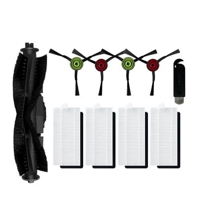 PLANTKA Main Brush, Side Brush, HEPA Filter, Dust Bag, Mop Cloth, Compatible for HONITURE Q6 SE Robot Vacuum Cleaner Parts (Color : Set B)