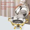 Gold Stainless Steel Chafing Dish with Hook Up, Catering Buffet Warming Container Set Includes Food Pan, Water Pan, Fuel Holder, for Party Wedding Restaurant view 2