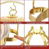 Gold Stainless Steel Chafing Dish with Hook Up, Catering Buffet Warming Container Set Includes Food Pan, Water Pan, Fuel Holder, for Party Wedding Restaurant view 4