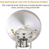 Household Stainless Steel Chafing Dish, Round Chafer Buffet Catering Warmer Set W/Food Pan, Lid and Fuel Holder, for Buffet/Weddings/Parties view 3