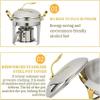 Household Stainless Steel Chafing Dish, Round Chafer Buffet Catering Warmer Set W/Food Pan, Lid and Fuel Holder, for Buffet/Weddings/Parties view 4