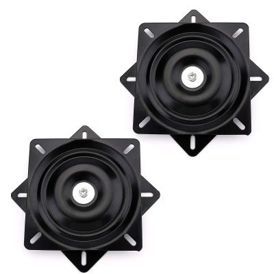 Cokritsm Bar Stool Swivel Plate 6.3in Black Swivel Seat Parts with Solid Ring of Ball Bearings 2Pack Heavy Duty Bar Stool Swivel Plate 300lbs Capacity