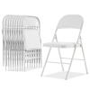 ACLULION Padded Folding Chairs Set of 10, White Portable Folding Chairs with Padded Seats and Back, 10 Pack Foldable Chairs with Cushion and Steel Frame for Party, Event, Wedding, Outdoor, Indoor view 1
