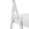 ACLULION Padded Folding Chairs Set of 10, White Portable Folding Chairs with Padded Seats and Back, 10 Pack Foldable Chairs with Cushion and Steel Frame for Party, Event, Wedding, Outdoor, Indoor view 4