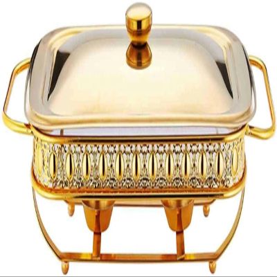 Steel Catering Food Warmers, with Glass lid lid Holder, Chafing Dish Buffet Set, Chafing Dishes Stainless, for Parties buffets Outdoor