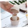BIUDECO Bucket Shape Toothpick Holder for Home Restaurant Portable Wooden Toothpick Box Easy Pick-up Lid Creative Table Decoration for Parties and Catering view 2