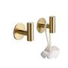 ZWFENG MR and MS-Golden Brushed Coat Hangers Wall Mounted Hook for Home Self Adhesive Bathroom Rack 4pcs/Set (Color : Black, Size : Medium) view 2