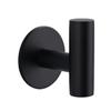 ZWFENG MR and MS-Golden Brushed Coat Hangers Wall Mounted Hook for Home Self Adhesive Bathroom Rack 4pcs/Set (Color : Black, Size : Medium) view 3