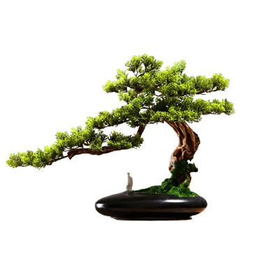 Artificial Plant Artificial Bonsai Pine Tree, 13Inch Faux Potted Plant, Fake Tree Pot Ornaments Cedar Bonsai Plant for Desk Display Artificial Indoor Plants