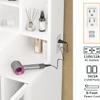 Makeup Vanity Desk Set with LED Light, Mirror and Charging Station,Makeup Desk with Side Cabinet, Makeup Vanity Table with 4 Drawer, Vanity Table Set with Cushioned Stool for Bedroom (White) view 3