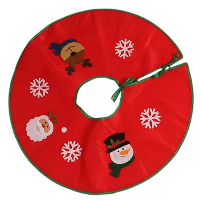 Beatifufu 1pc Xmas Tree Skirt Non-Woven Holiday Decoration for Christmas Tree Adorable Cloth Base Realistic Texture for Festive Atmosphere