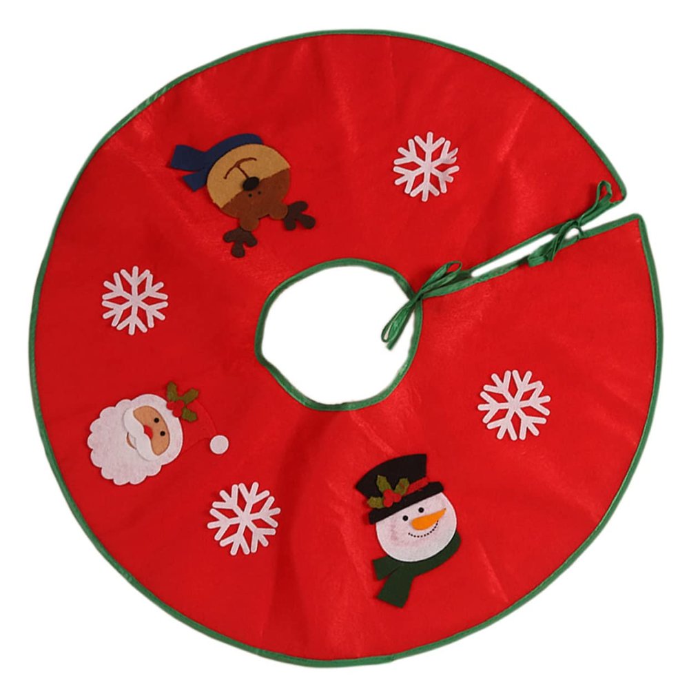 Beatifufu 1pc Xmas Tree Skirt Non-Woven Holiday Decoration for Christmas Tree Adorable Cloth Base Realistic Texture for Festive Atmosphere